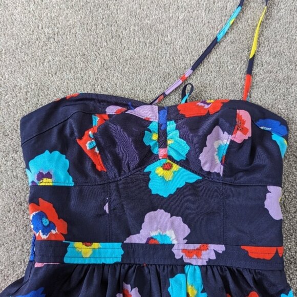American Eagle Outfitters Women's Floral Navy Blue Spring Summer Dress Size 0 - Picture 3 of 11